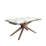 Mesa comedor extensible mármol porcelánico