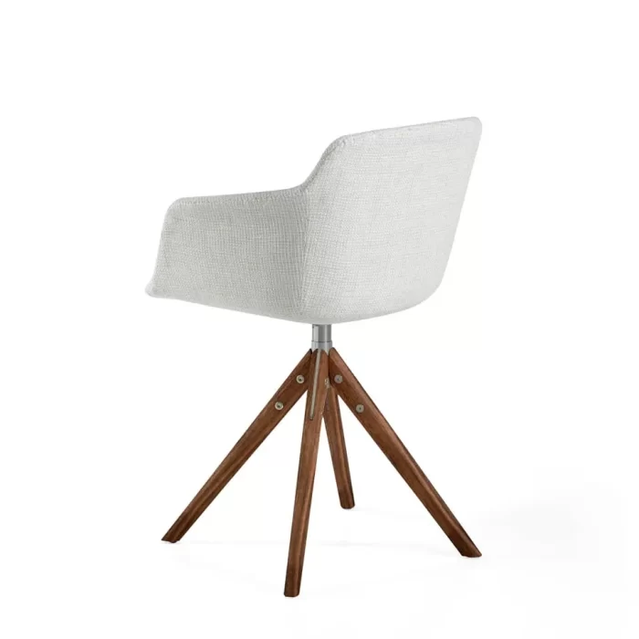 Silla giratoria tela beige - Imagen 7